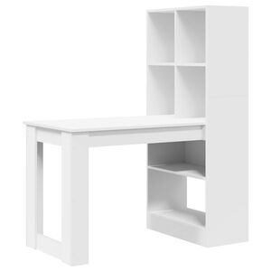 vidaXL Laud Valge Tehispuit 122 x 67 x 145 cm