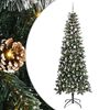 vidaXL Tehisj&otilde;ulupuu Roheline 240 cm PVC, Plastikk ja Teras