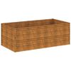 vidaXL taimekast, 196 x 100 x 69 cm, Corten-teras