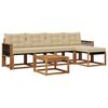 vidaXL V&auml;li diivanikomplekt padjaga 6 pcs Looduslik ja beež