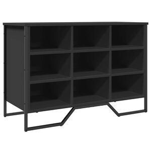 vidaXL jalatsikapp, must, 90x38x61,5 cm, tehispuit