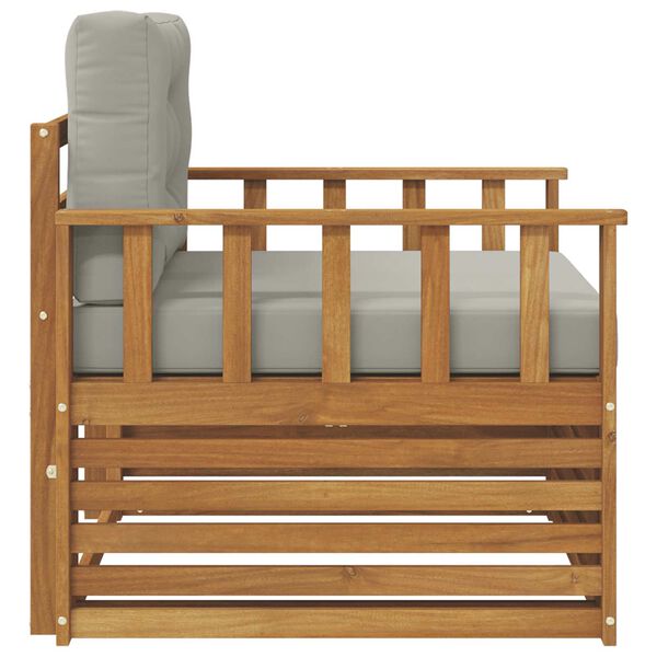 vidaXL V&auml;li diivanikomplekt Tugev akaatsiapuit ja pol&uuml;ester Neutraalne