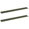 vidaXL Ujuv riiul 2 pcs K&uuml;pset roheline 100 x 9 x 2,5 cm Teras