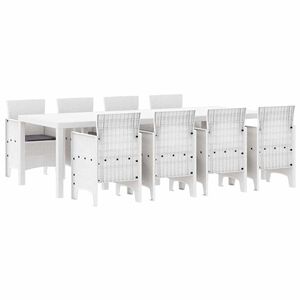 vidaXL Aia s&ouml;&ouml;gilaudade komplekt 9 pcs Helehall Polt rattan