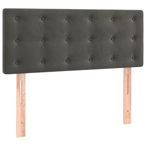 vidaXL voodiraam peats, tumehall, 80x5x78/88 cm, samet