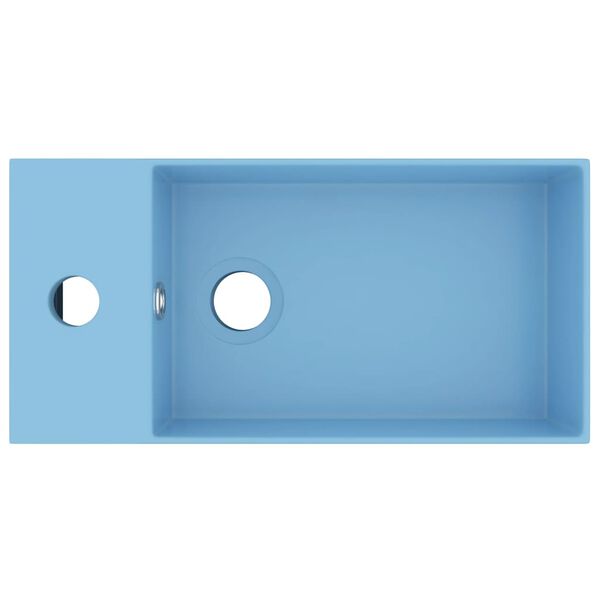 vidaXL vannitoa seinavalamu &uuml;levooluavaga, keraamiline, helesinine