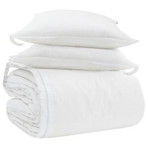 vidaXL Teki komplekt padjaga 3 pcs Valge Down Feather