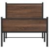 vidaXL Metallist voodiraam ilma madratsita Pruun tamm 80x200 cm