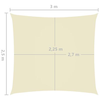vidaXL oxford-kangast päikesepuri, ristkülikukujuline, 2,5 x 3 m