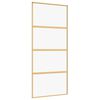 vidaXL liuguks, kuldne, 90x205 cm, l&auml;bipaistev ESG-klaas ja alumiinium