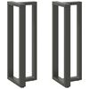 vidaXL baarilaua jalad T-kujulised 2 tk, antratsiithall, 50 x 35 x (110-111) cm, teras