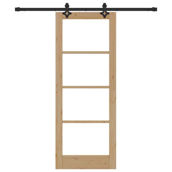 vidaXL Libisev uks ORKDAL Looduslik ja must 78 x 202 cm