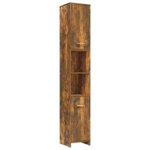 vidaXL vannitoakapp, suitsutatud tamm, 30 x 30 x 183,5 cm, tehispuit
