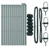 vidaXL Aiapost Roheline 25 x 0,6 m (60 x 60 mm võrk) Terased ja PVC