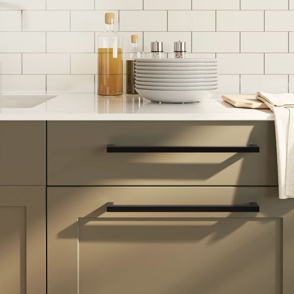 vidaXL kapi k&auml;epidemed 10 tk, must, 320 mm, roostevaba teras