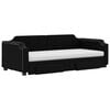 vidaXL diivanvoodi v&auml;ljat&otilde;mmatava osaga, must, 80x200 cm, kangas