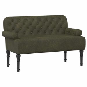 vidaXL Nurgadiivan nuppude &auml;sitlusega Armee rohelis 120 x 65 x 78 cm