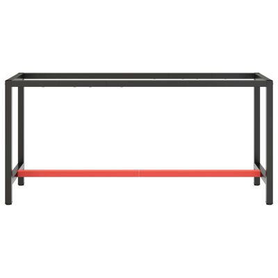 vidaXL tööpingi raam, must ja matt punane, 170x50x79 cm, metall