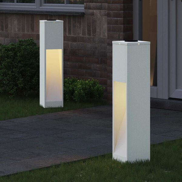 vidaXL P&auml;ikese Led Rada Valgus 2 pcs Valge K&uuml;lmvaltsitud teras