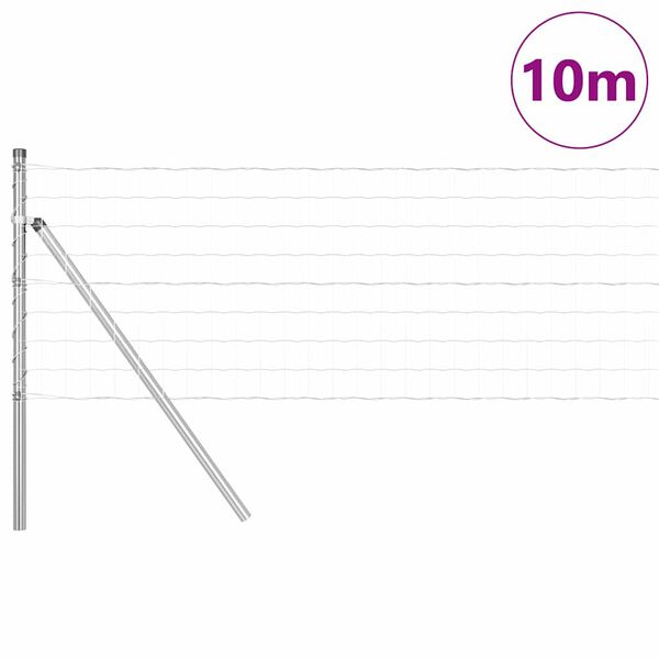 vidaXL Aed koos postiga H&otilde;bedane 0,8 x 10 m Terased ja PVC