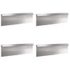 vidaXL &Uuml;kssarviku aed 4 tk 100 x 3,5 x 25 cm Roostevaba teras H&otilde;bedane
