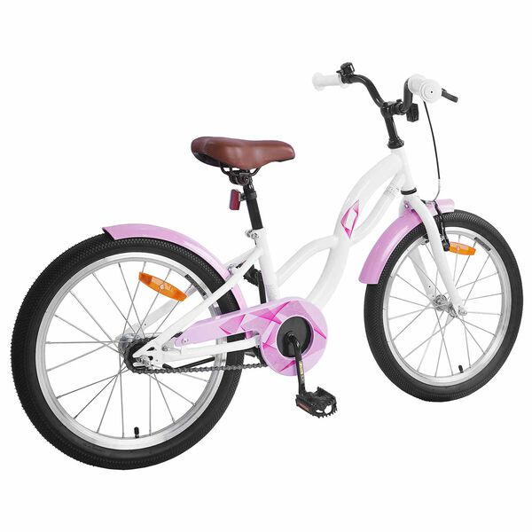 vidaXL Laste Bike 18 Tolli 5-7 aastastele Valge