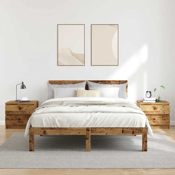 vidaXL &ouml;&ouml;kapid 2 tk, vana puit, 50x40x43.5 cm, tehispuit