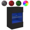 vidaXL teleri seinakapp LED-tuledega, must, 40 x 30 x 60,5 cm