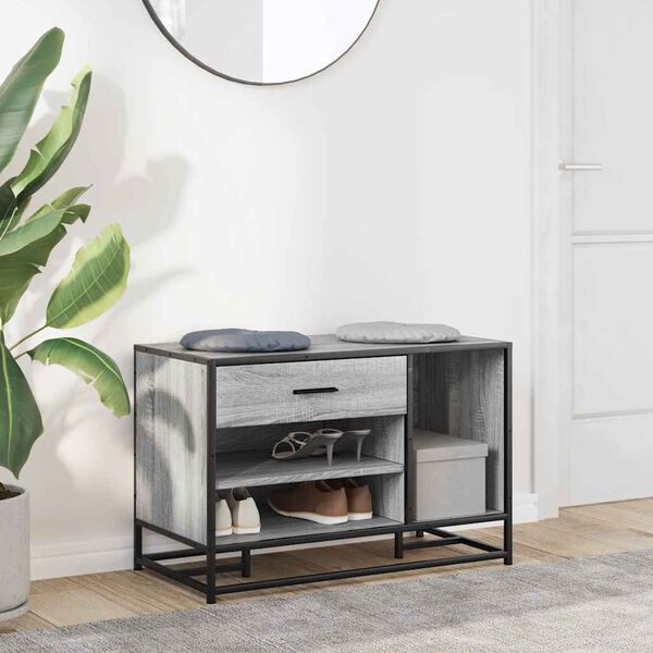 vidaXL kingapink hall Sonoma projekteeritud puit ja metall