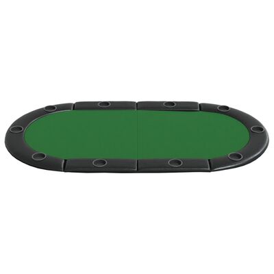 vidaXL kokkupandav pokkeri lauaplaat 10 mängijale, roheline