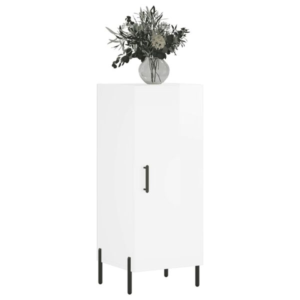 vidaXL puhvetkapp, k&otilde;rgl&auml;ikega valge, 34,5 x 34 x 90 cm, tehispuit