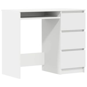 vidaXL kirjutuslaud, valge, 90 x 45 x 76 cm, tehispuit