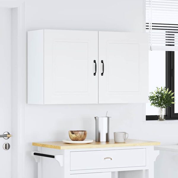 vidaXL K&ouml;&ouml;giseinakapid 2 tk "Kalmar" White Engineered Wood