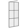 vidaXL dušinurga sein, läbipaistev ESG-klaas, 90x195 cm, must