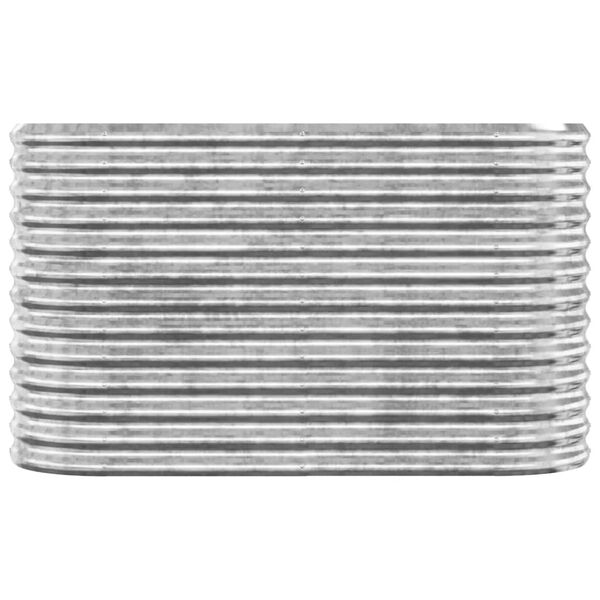 vidaXL aia taimelava, galvaniseeritud teras, 114x40x68 cm, hõbedane