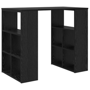 vidaXL Laud riiuliga ladustamisega Must tamm 90 x 50 x 75 cm Tehispuit