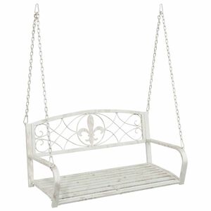 vidaXL Kiikpink Teras 110,5 x 59 x 55 cm Antikvalge
