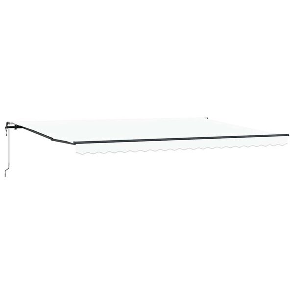 vidaXL K&auml;igukohandatav varikatus Valge 500 &times; 350 cm