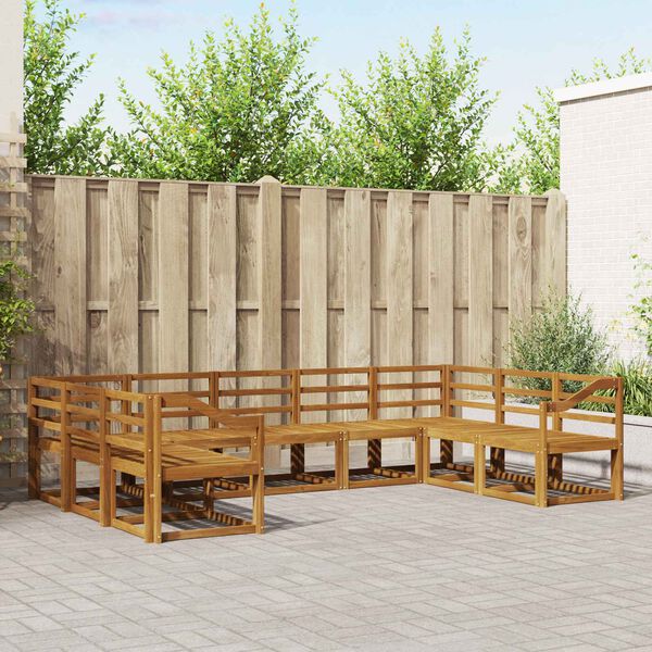 vidaXL V&auml;li diivanikomplekt 9 pcs Neutraalne Tugev akatsiapuu