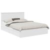 vidaXL Laos voodi peaga sahtliga Valge 140 x 190 cm Tehispuit