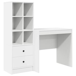 vidaXL Laud Valge 125,5 x 50 x 127 cm 2 tk