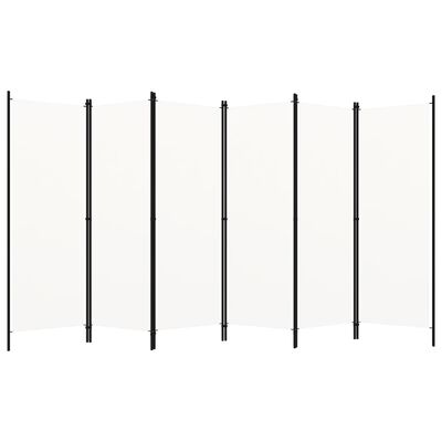 vidaXL 6 paneeliga ruumijagaja, valge, 300 x 180 cm