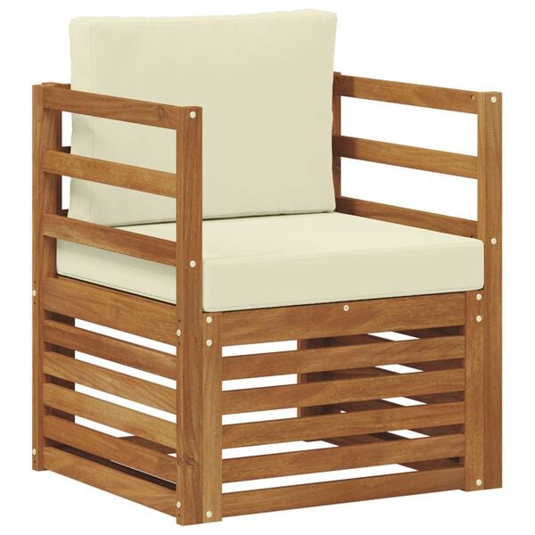 vidaXL V&auml;li diivanikomplekt Tugev akaatsiapuit ja pol&uuml;ester Neutraalne