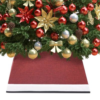 vidaXL jõulupuu seelik, punane ja valge, 48x48x25 cm