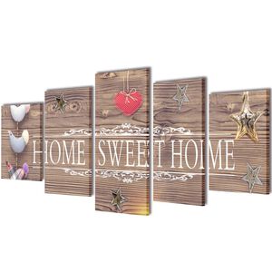 Kirjaga &bdquo;Home sweet home&ldquo; l&otilde;uend seinale 100 x 50 cm