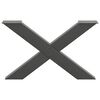 vidaXL kohvilaua jalad, X-kujulised, 2 tk, antratsiithall, 70 x (42&ndash;43) cm, teras