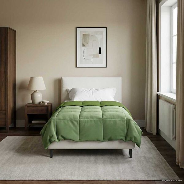 vidaXL T&auml;ispika aasta tekk Rapistatud Roheline 155 x 220 cm Mikrokiud