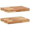 vidaXL ujuvad riiulid 2 tk 40 x 30 x 4 cm &otilde;liviimistlusega t&auml;ispuit, akaatsia