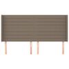 vidaXL voodipeats servadega, pruunikashall, 163x16x118/128 cm, kangas