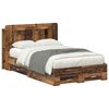 vidaXL Voodiraam ladustamisega peaga Vana puit 120 x 190 cm Tehispuit